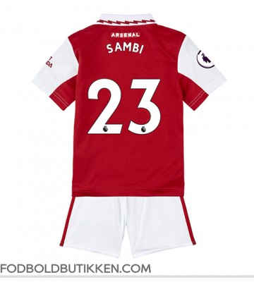Arsenal Albert Sambi Lokonga #23 Hjemmebanetrøje Børn 2022-23 Kortærmet (+ Korte bukser)